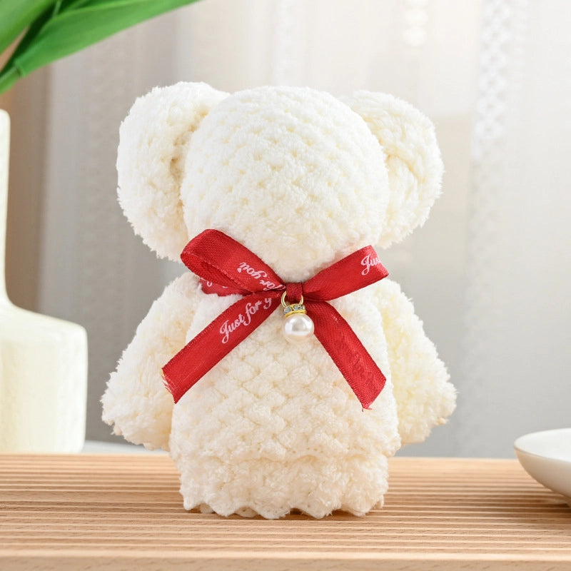 5 Pieces Coral Fleece Pineapple Pearl Bear Towel Gift Small Gift 30*30 Opening Gift Welfare Gift