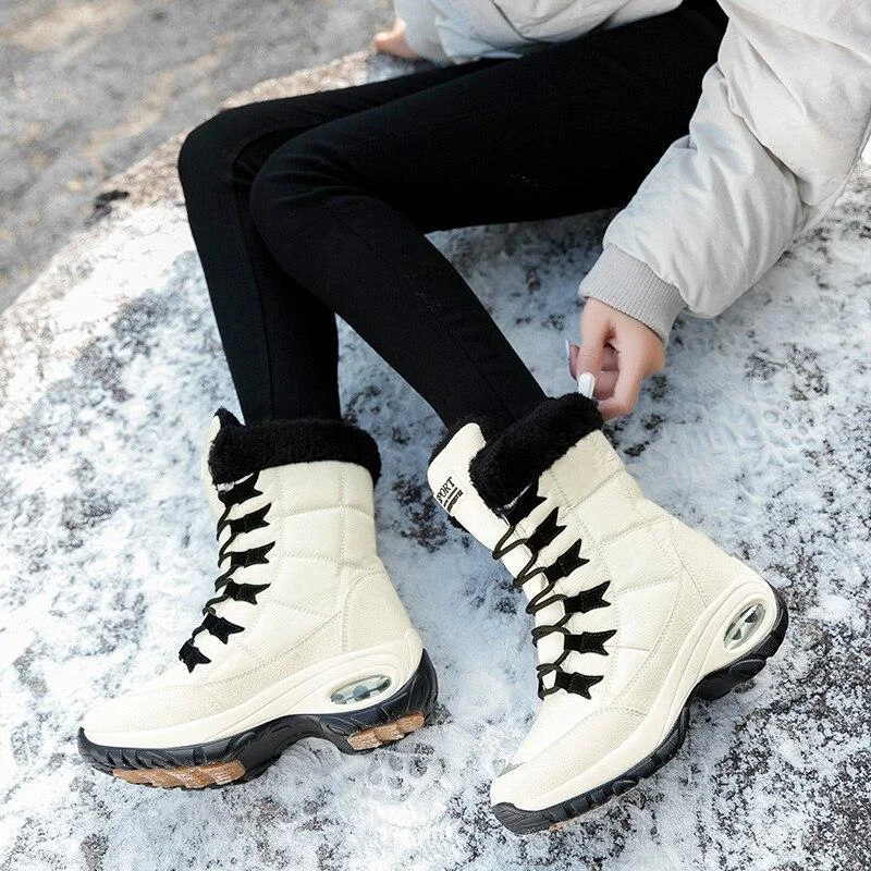 Winter Women Boots Warm Mid-Calf Snow Boots