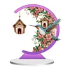 5D DIY Diamond Painting Special Shape Desk Ornament Flower Bird Decor Kit