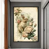 (Big Size) Flowers And Rabbit - 11CT Counted Cross Stitch 40*60cm/15.75*23.62in