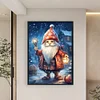 >SALE<Full Embroidery Cotton Thread 11CT Printed Christmas Gnome Cross Stitch 40x60cm