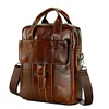 Top layer cowhide business vertical handbag