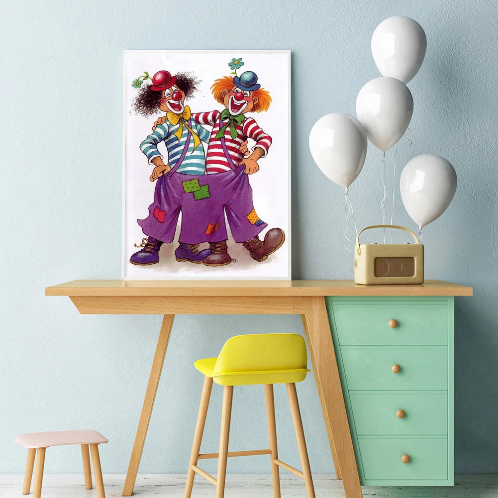 Diamond Painting - Full Round Drill - Clowns(30*40cm)