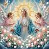 Vierge Marie-peinture diamant en forme spéciale-30*30cm