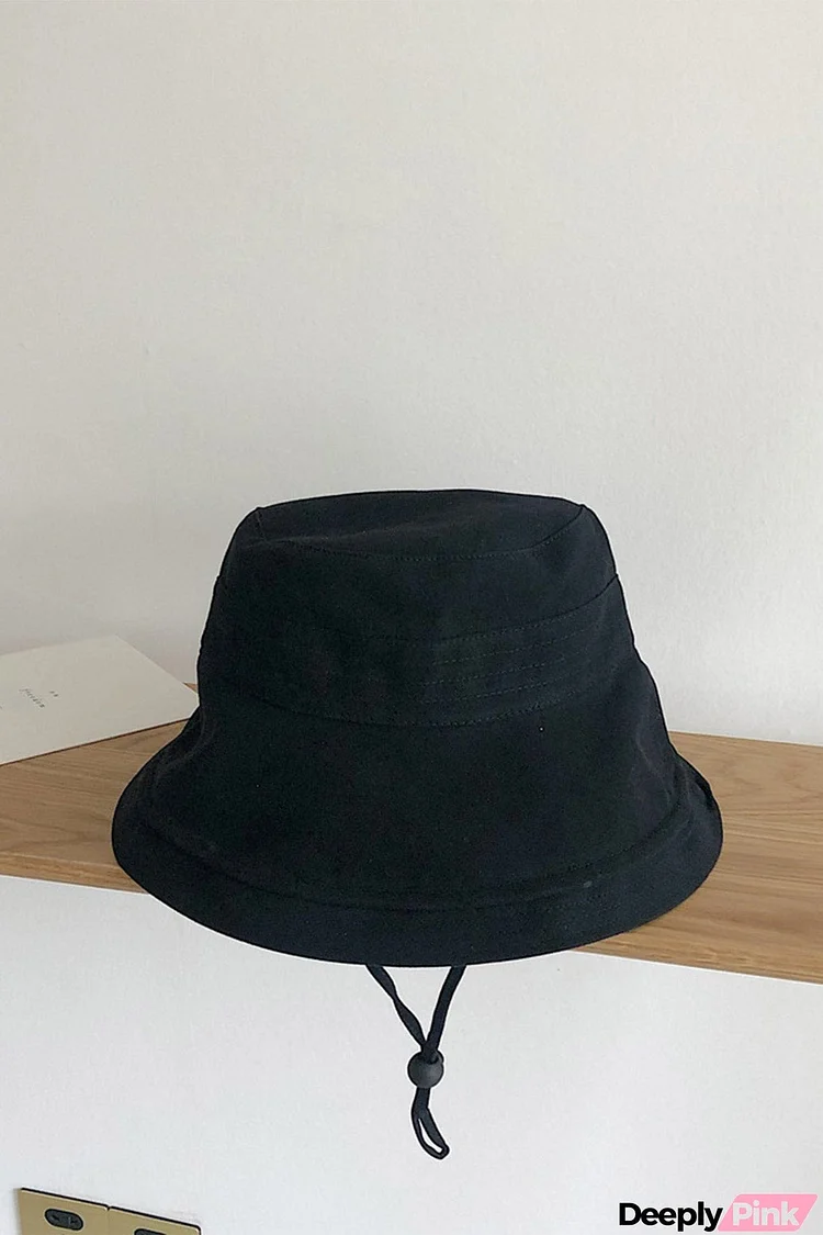 Solid Color Wide Brim Bucket Hat