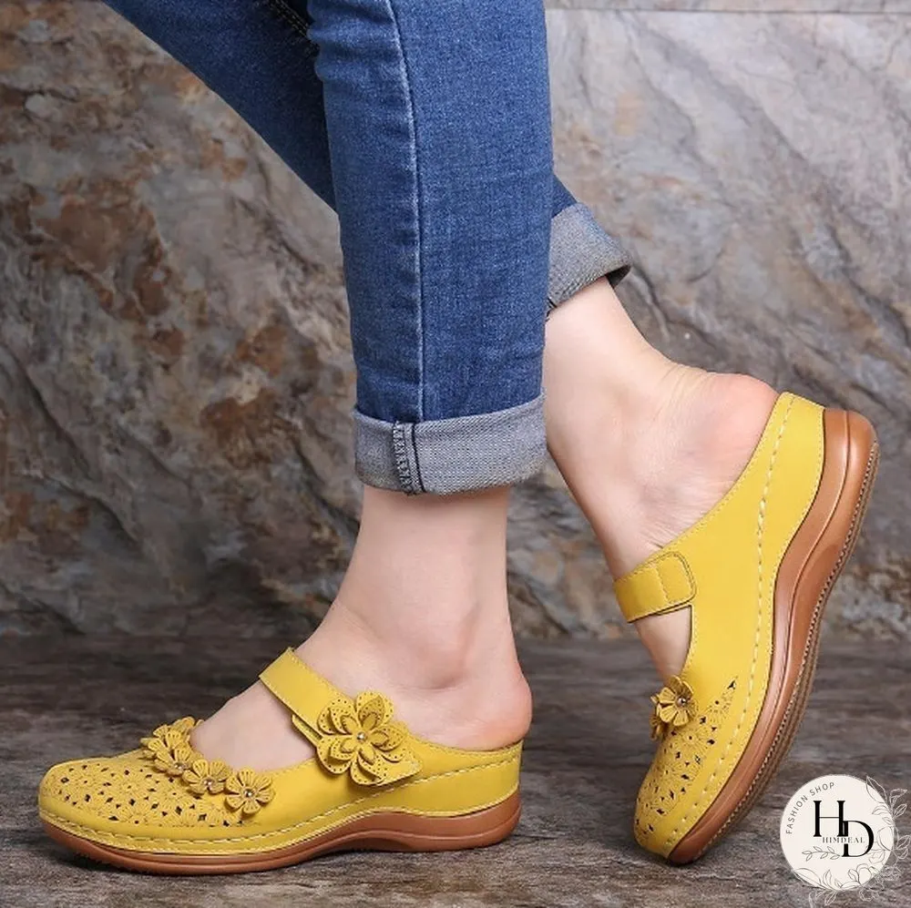 Fashion Women Vintage Style Sandals Flats Shoes Summer Casual Shoes Vintage Shoes for Women Leather Shoes Plus Size