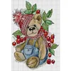 (Small Size)[Brand]Berry Bear - 14CT Stamped Cross Stitch - 22*32cm - Animal
