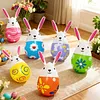 6 Pcs Easter Inflatable Outdoor Decorations PVC Colored Giant Egg Ornaments Blow Up Easter Egg Yard Decorations for Lawn/Garden/Porch/Courtyard
