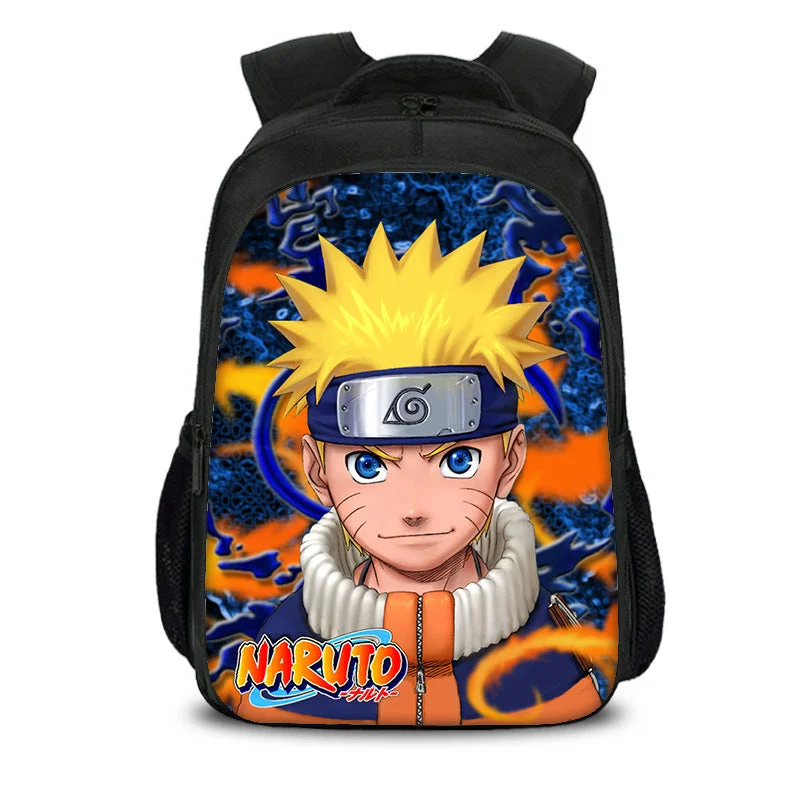 Buzzdaisy Anime Naruto Kakashi Uchiha Sasuke #14 Backpack School Sports Bag