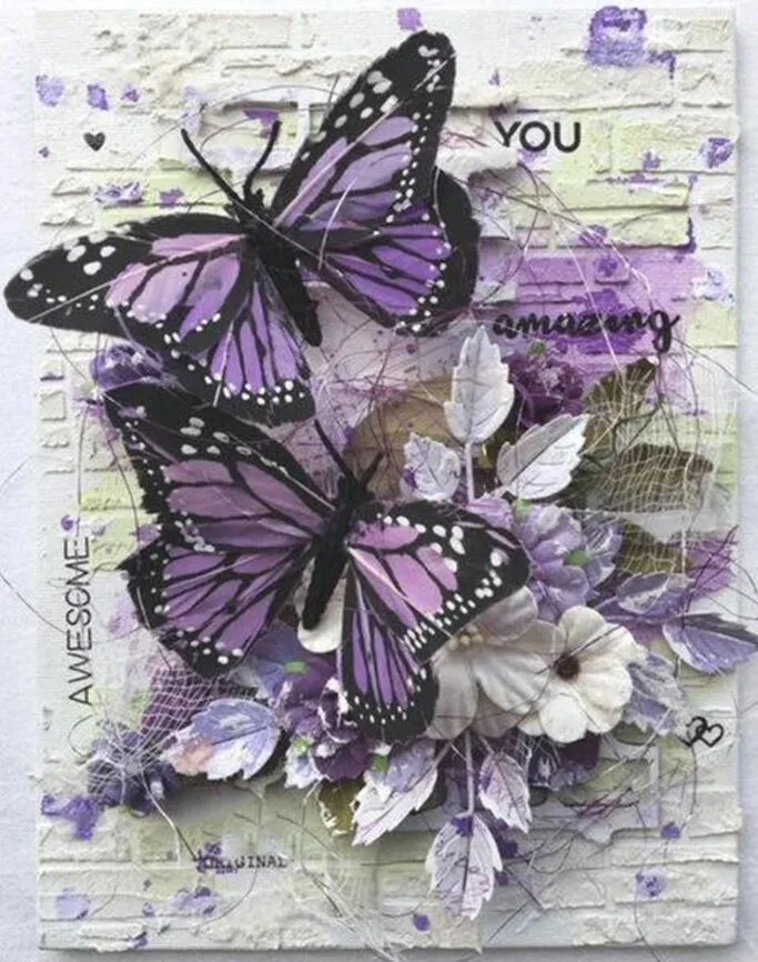 AB luxurious polyester cloth diamond Painting Kits | Butterfly