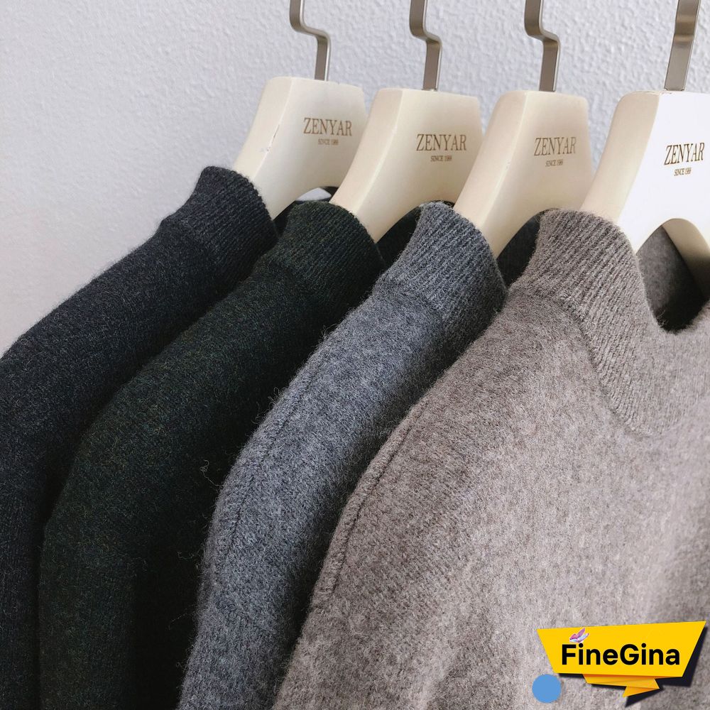 Warm Semi-turtleneck Loose Men's Sweater Men