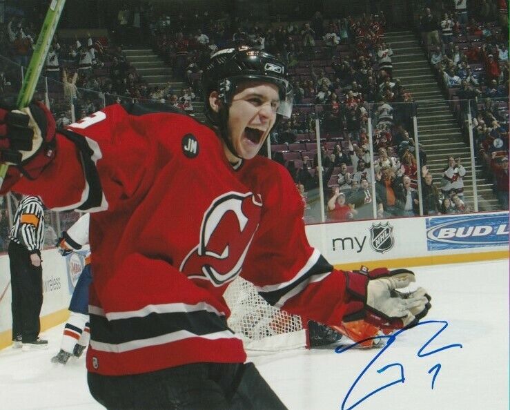 ZACH PARISE SIGNED NEW JERSEY DEVILS 8x10 Photo Poster painting #8 Autograph