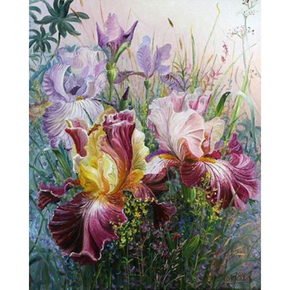 Flower 40*50cm(canvas) full round drill diamond painting