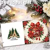 6pcs Poinsettia Xmas DIY Diamond Painting Cards Art 15x15cm for Adults