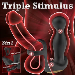 3 In 1 Prostate Massager Anal Plug 10 Vibrating Butt Plug With App Remote Control