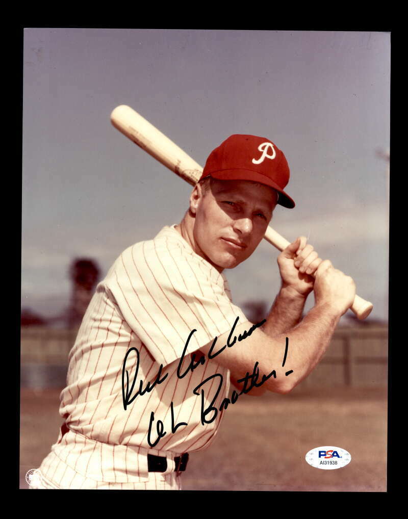 Richie Ashburn PSA DNA Coa Signed 8x10 Photo Poster painting Autograph