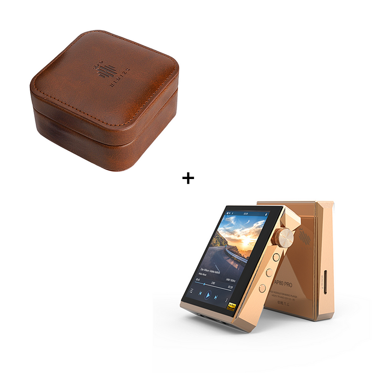 Hidizs EA01 Leather Case + AP80 PRO Stainless Steel Music Player Bundle