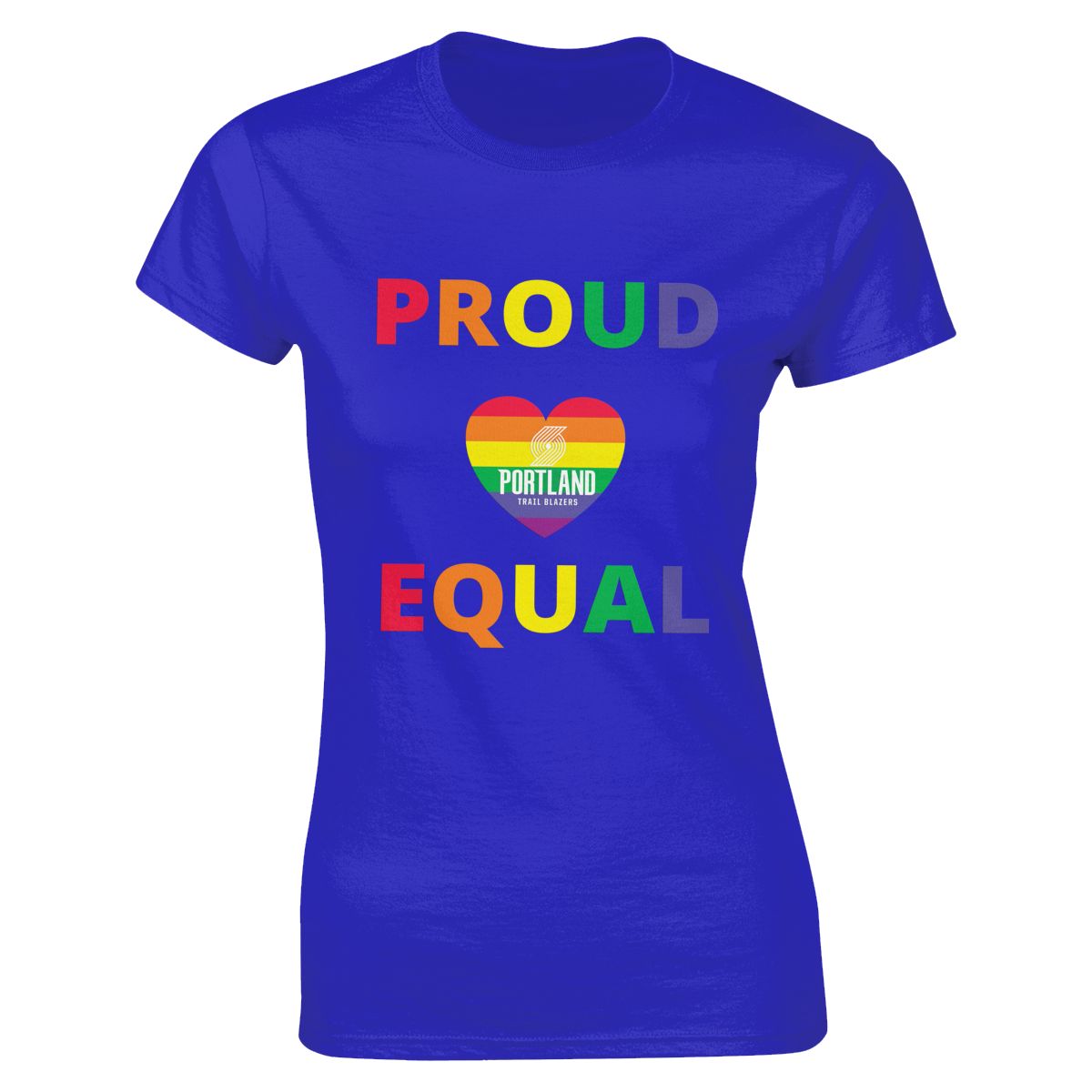 Portland Trail Blazers Proud & Equal Pride Women's Soft Cotton T-Shirt