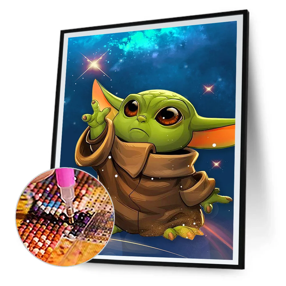 Diamond Painting - Full Round Drill - Yoda(30*40cm)