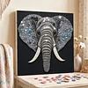 Framed Elephant - DIY Button Art Painting Kit for Creativity DIY Pearl Dot Crafts for Gift Home Wall Decor 30*30CM