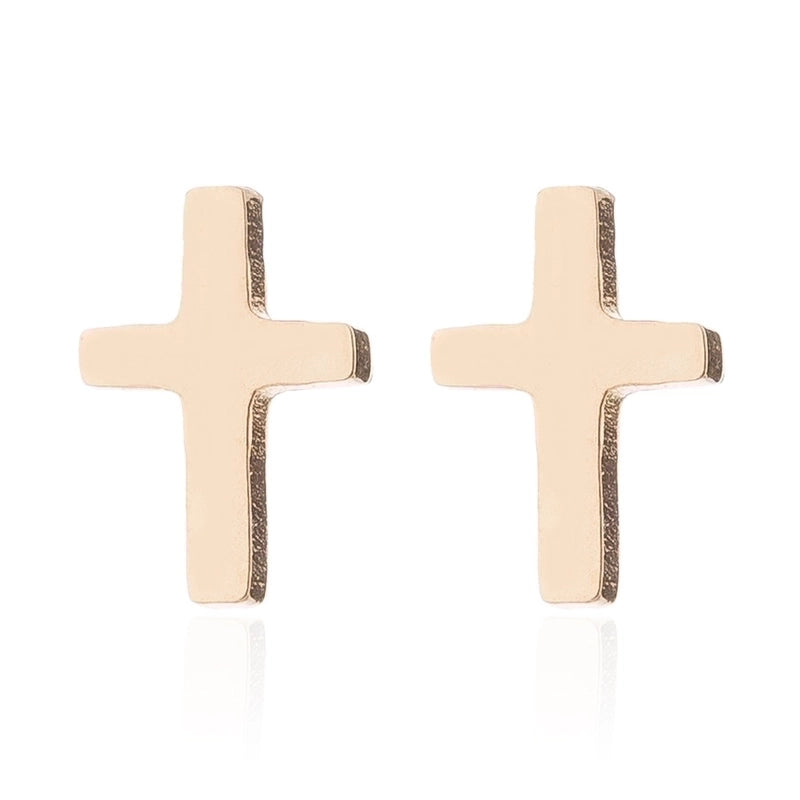 1 Pair Fashion Geometric Plating 304 Stainless Steel 18K Gold Plated Ear Studs