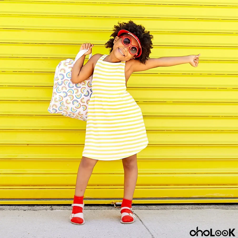 Kids Girls Fashion Print Sleeveless Dress