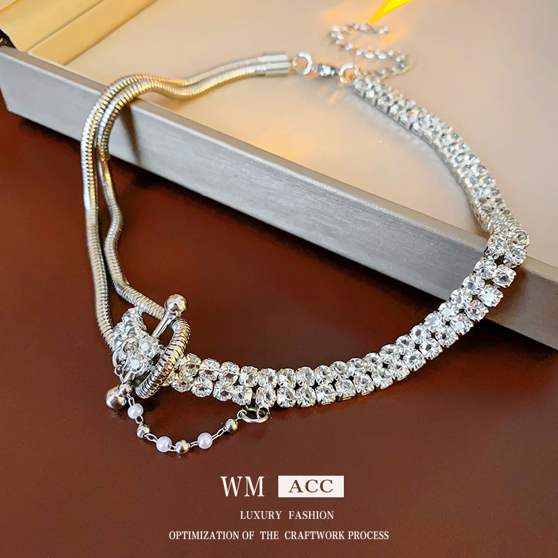 Expressive Quadrilateral Geometric Zircon Electroplating Necklaces