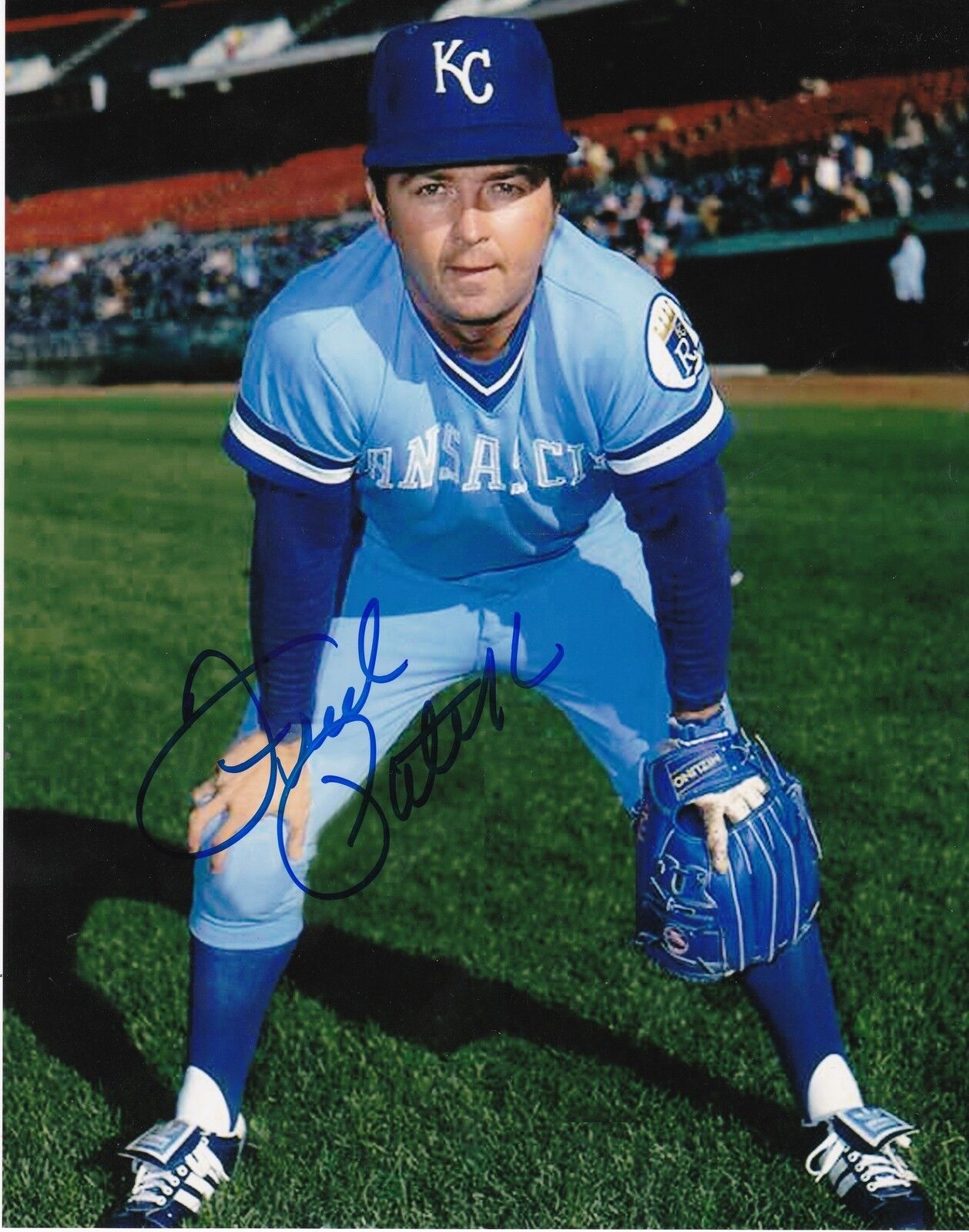 FRED PATEK KANSAS CITY ROYALS ACTION SIGNED 8x10