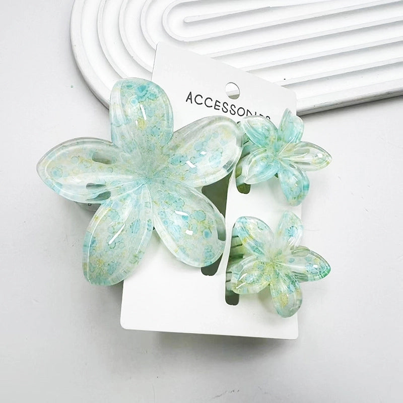 Minimalist Women’s Flower Resin Hair Claws