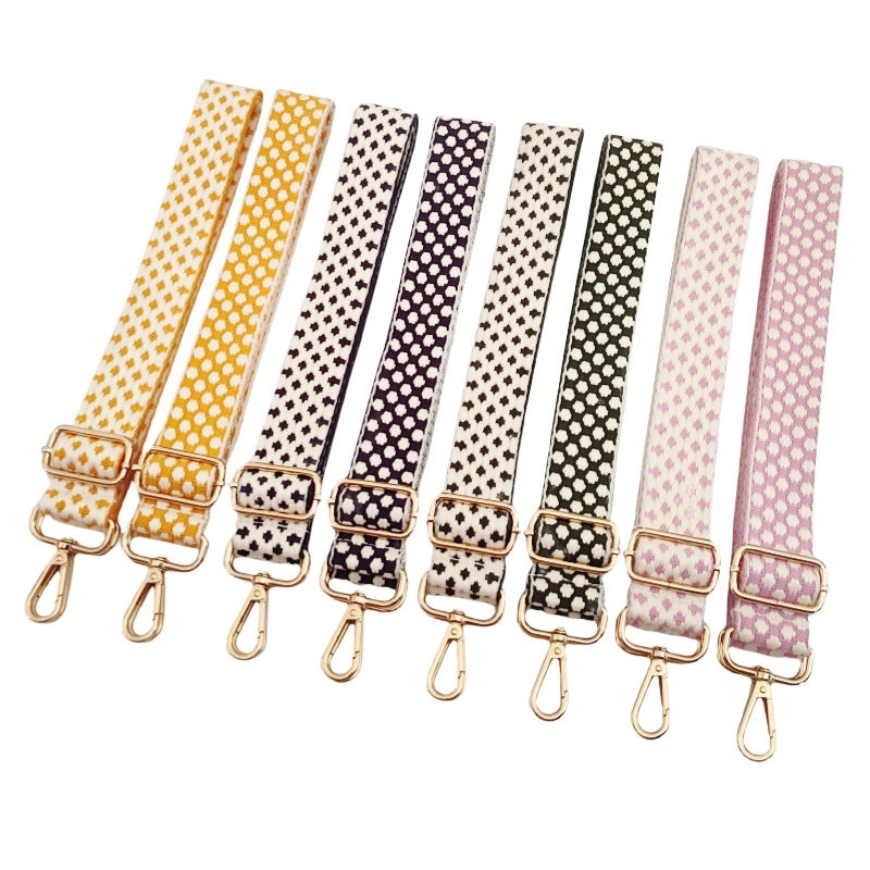 Polyester Cotton Color Block Bag Strap