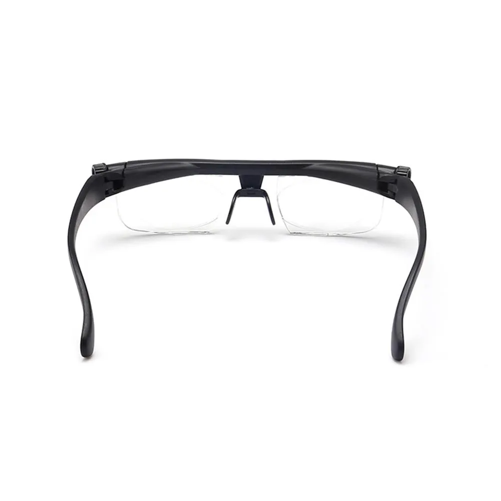 Dial Adjustable Glasses Variable Focus for Reading Distance Vision Eyeglass