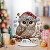 Diamond Painting Acrylic Winter Owl Desktop Diamond Art Kits for Table Decor
