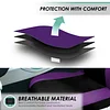 FH Group Full Set Car Seat Covers Cloth, Universal Fit combo, Set with Steering Wheel Cover and Seat Belt Pad fits Most Cars, SUVs, Trucks Purple