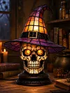 Gothic Witch Hat Night Light Halloween Decorations Colorful Wizard Hat Lamp