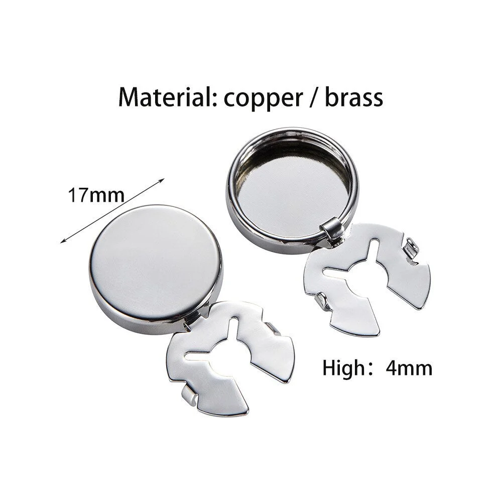 Trendy Simple Round Cufflinks Caps Men's Four-color Illegal Shirt Cuff Buttons Accessories Men Business Jewelry Gifts