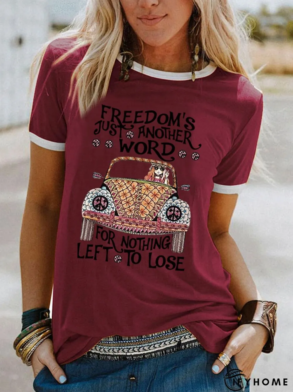 Printed Short Sleeve Casual Modal T-shirt | IFYHOME