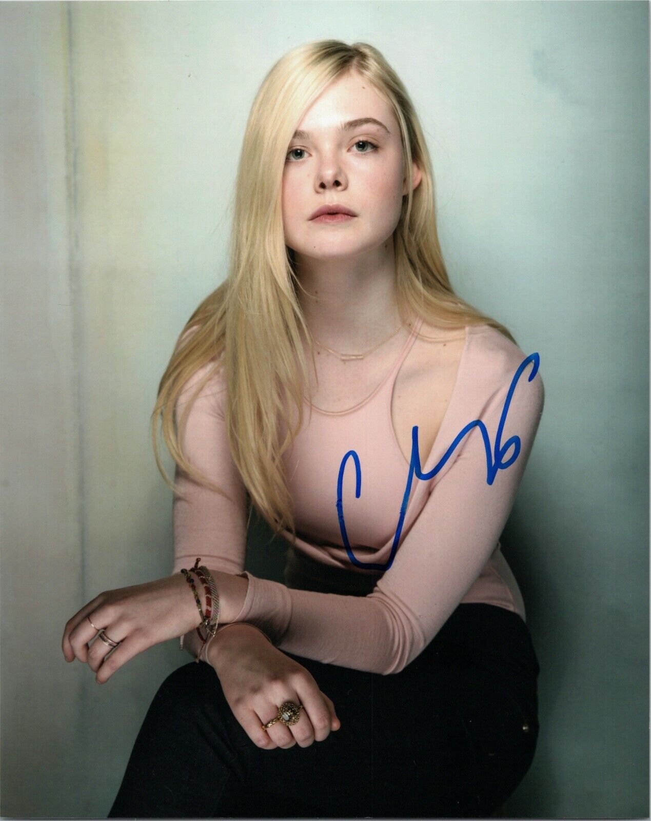 ~~ ELLE FANNING Authentic Hand-Signed MALEFICENT