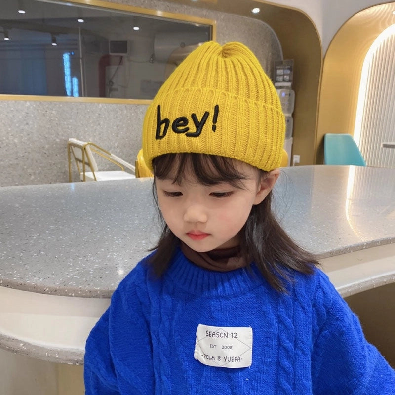 Baby Hat Autumn And Winter Boys And Girls Baby Knitted Wool Hat Cute Super Cute Baby Big Eyes Pullover Cap Trendy