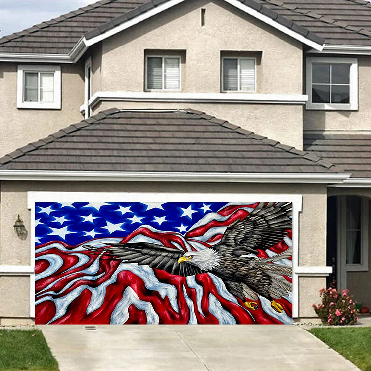 Patriotic Independence Day Garage Door Mural