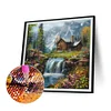 (50*50cm)Waterfall House - Full Round Drill Diamond Painting