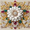 White Flower-Crystal Rhinestone Diamond Painting