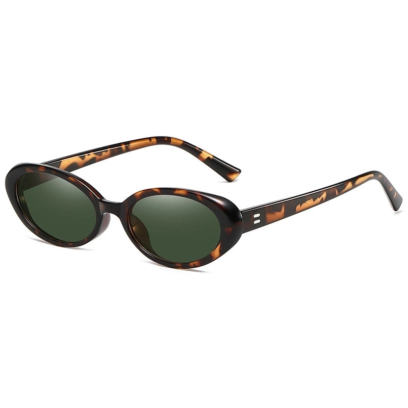 Commute Leopard Ac Oval Frame Full Frame Women’s Sunglasses