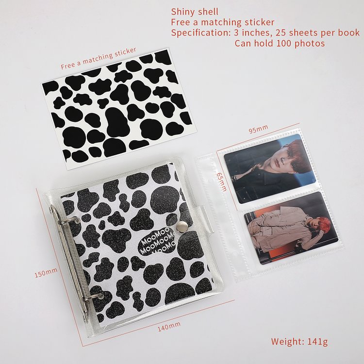 JOURNALSAY 25 Sheets Cute Cows Modeling Photo Storage Book