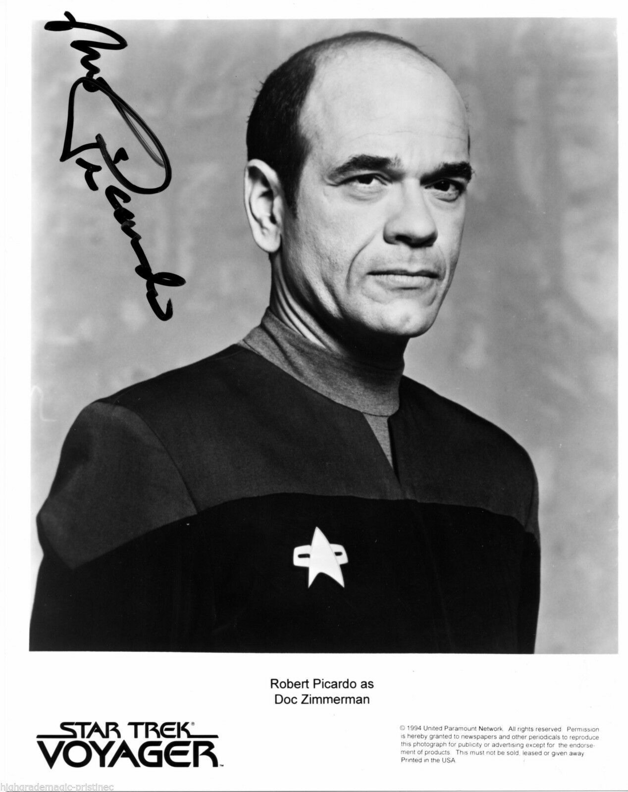 ROBERT PICARDO SIGNED AUTOGRAPH 8X10 AS THE DOC ZIMMERAN ON STAR TREK VOYAGER