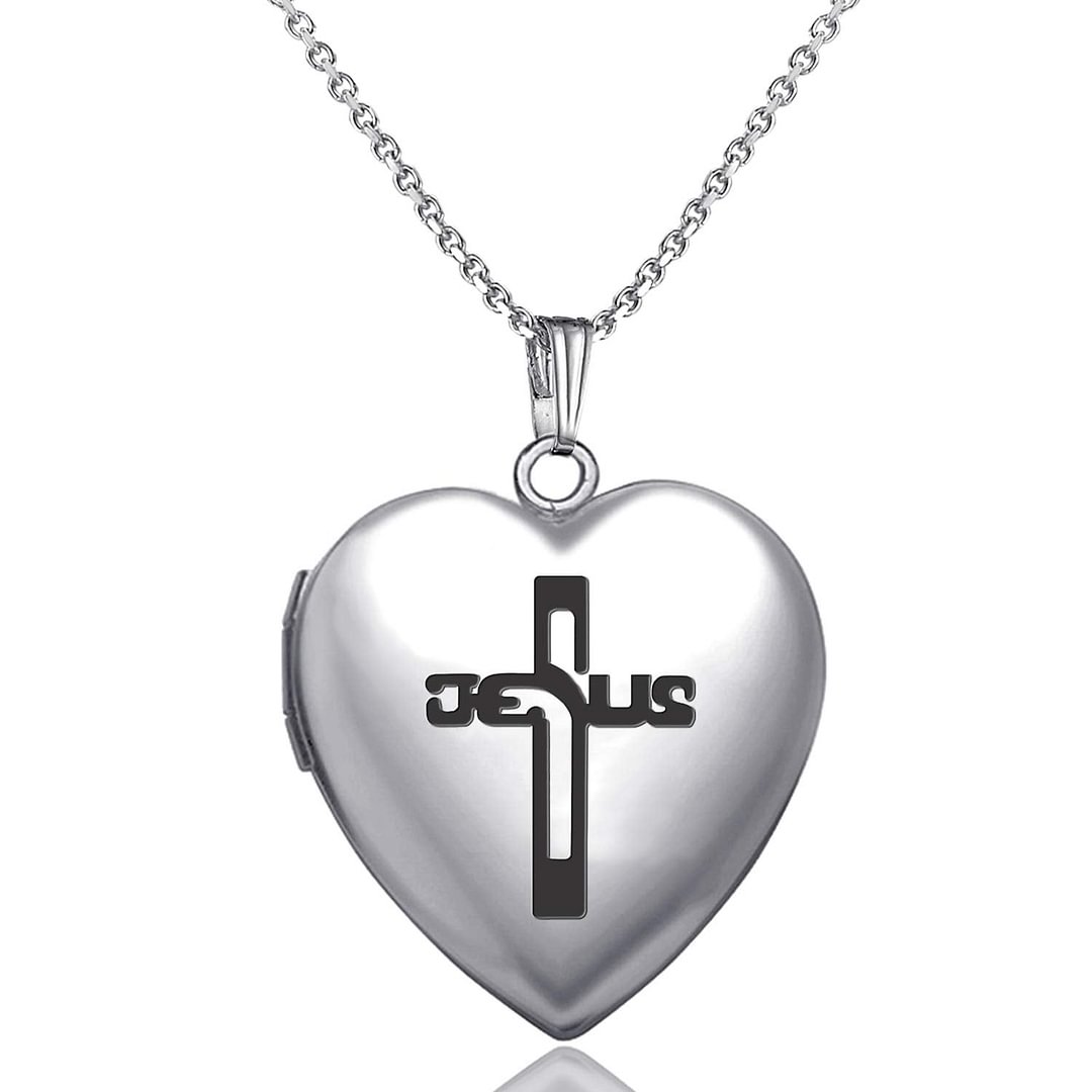 Love Heart Locket Necklace That Holds Pictures Engraved I Love You to The Moon and Back Photo Lockets