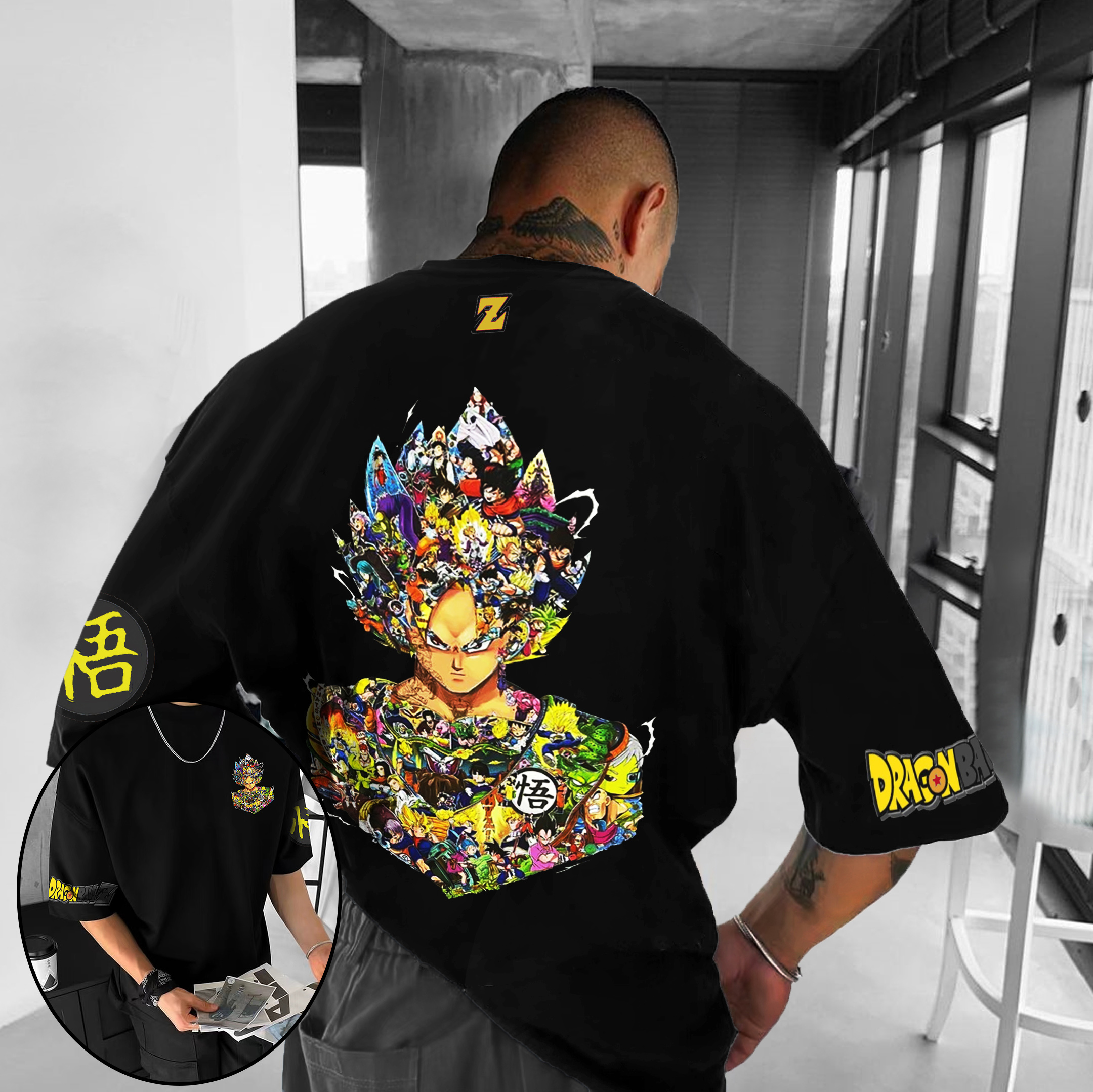 Unisex Oversized  Painting Printed T-shirt