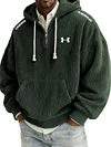 Men's Winter Warm Corduroy Large Pocket Hooded Sweatshirt