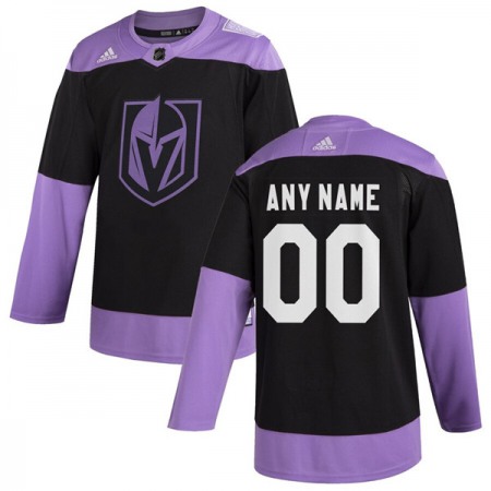 Men's Vegas Golden Knights  Black Hockey Fights Cancer Custom Practice NHL Stitched Jersey