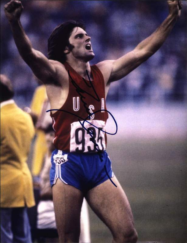 Bruce Jenner authentic signed olympics 8x10 Photo Poster painting W/Cert Autographed 02