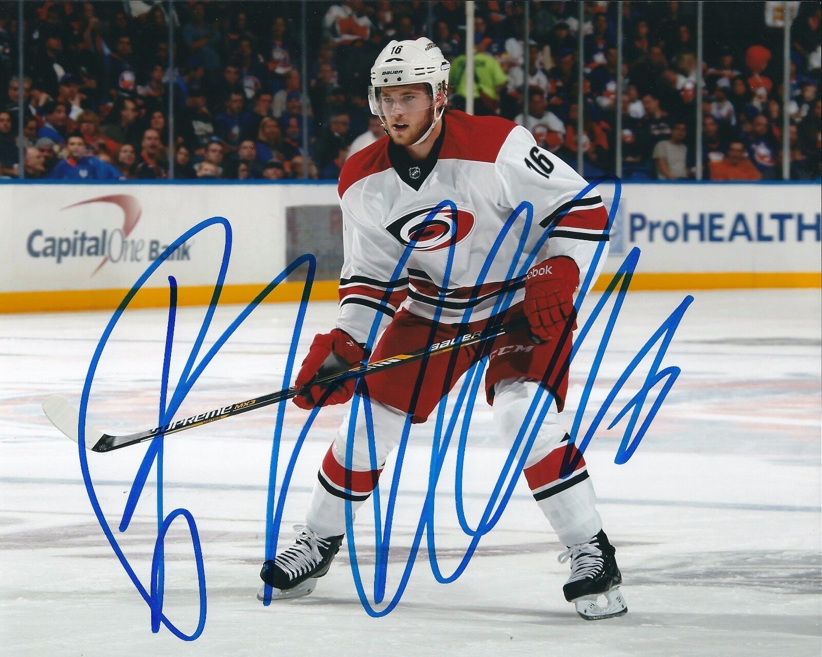 Signed 8x10 ELIAS LINDHOLM Carolina Hurricanes Photo Poster painting - COA